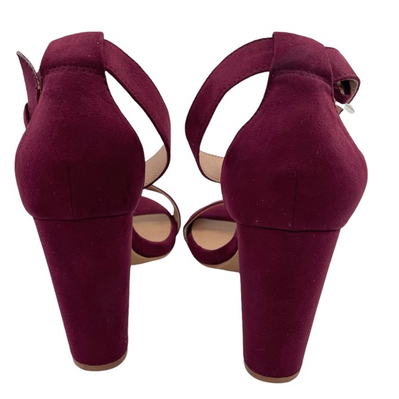 Torrid Ankle Strap Heel Sandal Wine Size 10W - Picture 6 of 12
